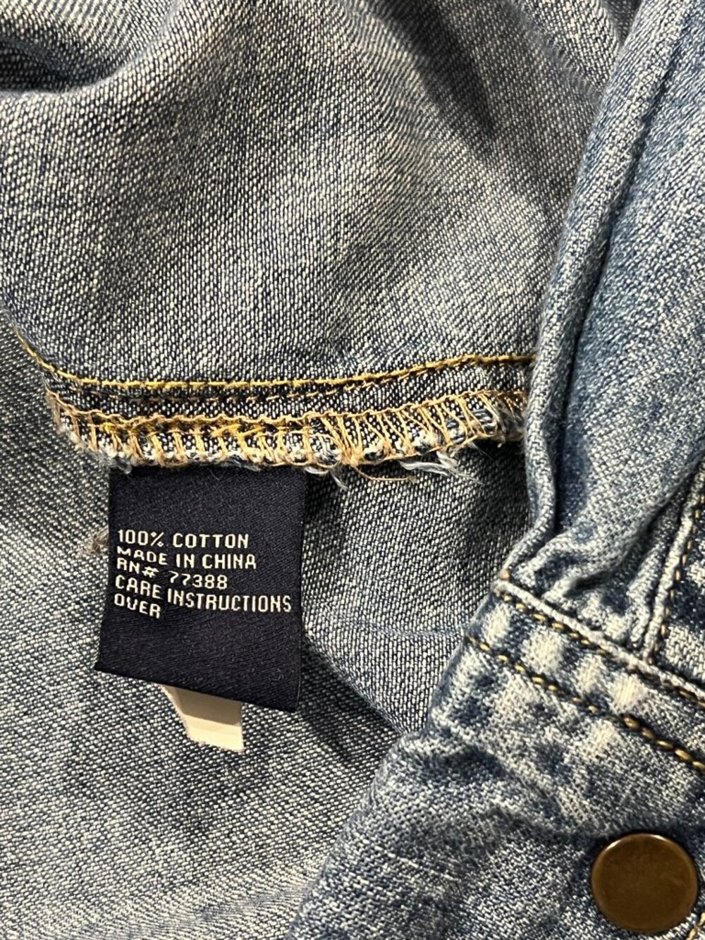 Madewell Western Denim Snap Front Shirt, Med Blue, Medium - Picture 5 of 8